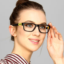 Load image into Gallery viewer, Black Rectangle Full Rim Unisex Eyeglasses by Lenskart Air Online-126483