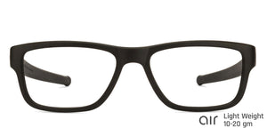 Black Rectangle Full Rim Unisex Eyeglasses by Lenskart Air Online-126483