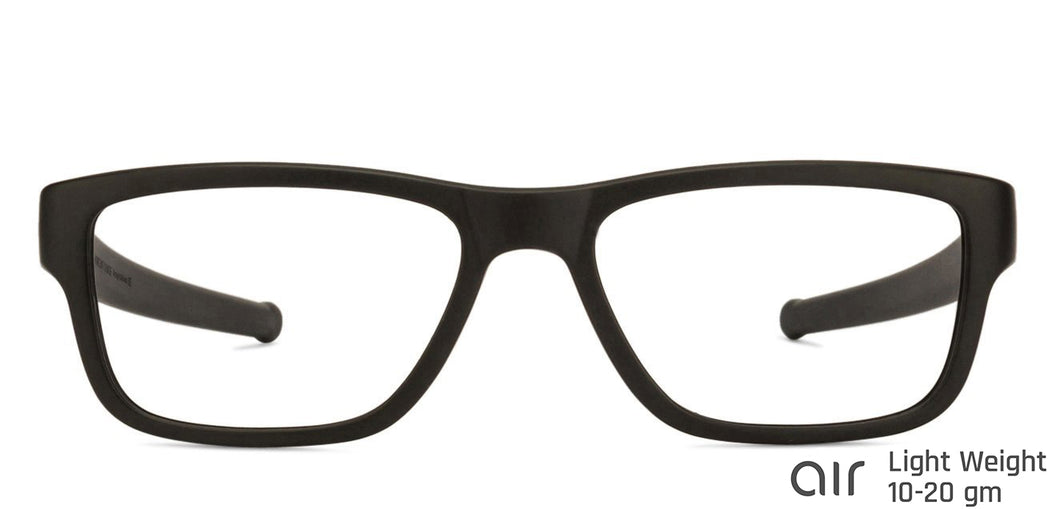Black Rectangle Full Rim Unisex Eyeglasses by Lenskart Air Online-126483