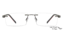 Load image into Gallery viewer, Grey Rectangle Rimless Unisex Eyeglasses by Lenskart Air Online-126496