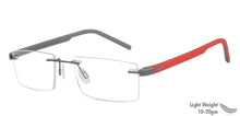 Load image into Gallery viewer, Grey Rectangle Rimless Unisex Eyeglasses by Lenskart Air Online-126496