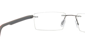Grey Rectangle Rimless Unisex Eyeglasses by Lenskart Air Online-126496