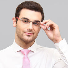 Load image into Gallery viewer, Grey Rectangle Rimless Unisex Eyeglasses by Lenskart Air Online-126496