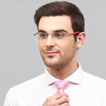 Load image into Gallery viewer, Grey Rectangle Rimless Unisex Eyeglasses by Lenskart Air Online-126496
