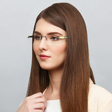 Load image into Gallery viewer, Black Rectangle Rimless Unisex Eyeglasses by Lenskart Air Online-126505