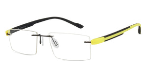 Black Rectangle Rimless Unisex Eyeglasses by Lenskart Air Online-126505