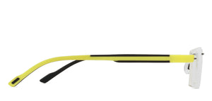 Black Rectangle Rimless Unisex Eyeglasses by Lenskart Air Online-126505