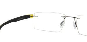 Black Rectangle Rimless Unisex Eyeglasses by Lenskart Air Online-126505