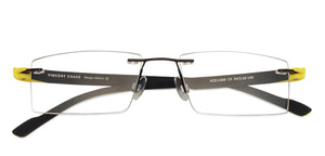 Black Rectangle Rimless Unisex Eyeglasses by Lenskart Air Online-126505