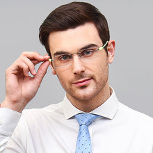 Load image into Gallery viewer, Black Rectangle Rimless Unisex Eyeglasses by Lenskart Air Online-126505