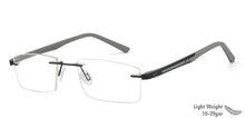 Load image into Gallery viewer, Black Rectangle Rimless Unisex Eyeglasses by Lenskart Air Online-126519