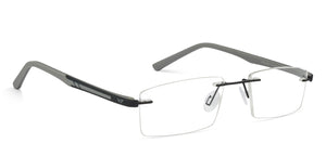 Black Rectangle Rimless Unisex Eyeglasses by Lenskart Air Online-126519