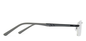 Black Rectangle Rimless Unisex Eyeglasses by Lenskart Air Online-126519