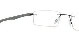 Black Rectangle Rimless Unisex Eyeglasses by Lenskart Air Online-126519