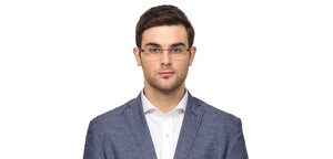 Black Rectangle Rimless Unisex Eyeglasses by Lenskart Air Online-126524
