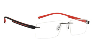 Black Rectangle Rimless Unisex Eyeglasses by Lenskart Air Online-126524