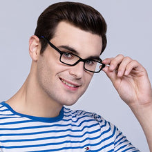 Load image into Gallery viewer, Black Rectangle Full Rim Unisex Eyeglasses by Vincent Chase VC-127513