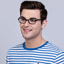 Load image into Gallery viewer, Black Rectangle Full Rim Unisex Eyeglasses by Vincent Chase VC-127513