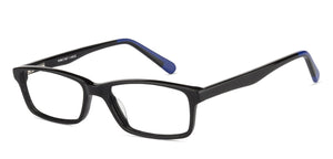 Black Rectangle Full Rim Unisex Eyeglasses by Vincent Chase VC-127513