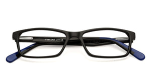 Black Rectangle Full Rim Unisex Eyeglasses by Vincent Chase VC-127513