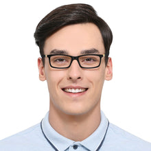 Load image into Gallery viewer, Black Rectangle Full Rim Unisex Eyeglasses by Vincent Chase VC-127519