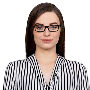 Black Rectangle Full Rim Unisex Eyeglasses by Vincent Chase VC-127519