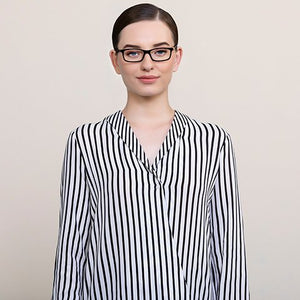 Black Rectangle Full Rim Unisex Eyeglasses by Vincent Chase VC-127519