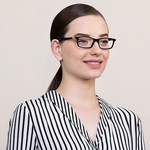 Black Rectangle Full Rim Unisex Eyeglasses by Vincent Chase VC-127519