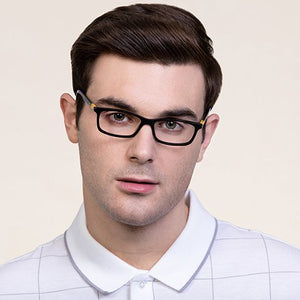 Black Rectangle Full Rim Unisex Eyeglasses by Vincent Chase VC-127519