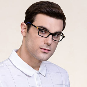 Black Rectangle Full Rim Unisex Eyeglasses by Vincent Chase VC-127519