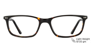 Tortoise Rectangle Full Rim Unisex Eyeglasses by Vincent Chase Online-139197