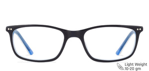 Blue Rectangle Full Rim Unisex Eyeglasses by Vincent Chase VC-127522