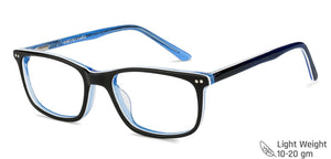 Blue Rectangle Full Rim Unisex Eyeglasses by Vincent Chase VC-127522