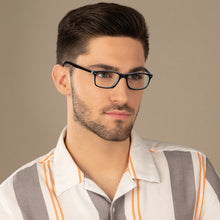 Load image into Gallery viewer, Blue Rectangle Full Rim Unisex Eyeglasses by Vincent Chase Computer Glasses-147518