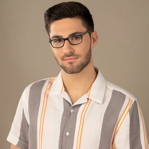 Blue Rectangle Full Rim Unisex Eyeglasses by Vincent Chase Computer Glasses-147518