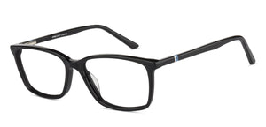 Black Rectangle Full Rim Unisex Eyeglasses by Vincent Chase VC-127525
