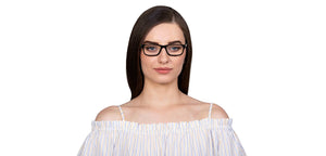 Black Rectangle Full Rim Unisex Eyeglasses by Vincent Chase VC-127529