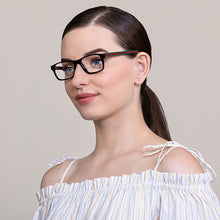 Load image into Gallery viewer, Black Rectangle Full Rim Unisex Eyeglasses by Vincent Chase VC-127529