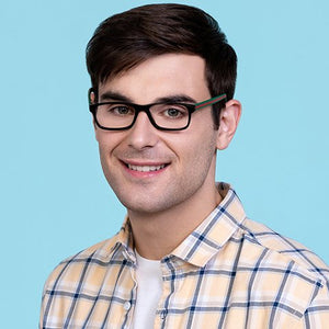 Black Rectangle Full Rim Unisex Eyeglasses by Vincent Chase VC-127529