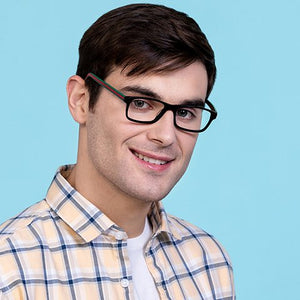 Black Rectangle Full Rim Unisex Eyeglasses by Vincent Chase VC-127529