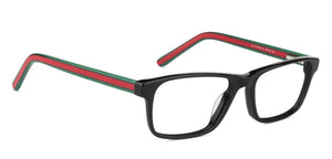 Black Rectangle Full Rim Unisex Eyeglasses by Vincent Chase VC-127529