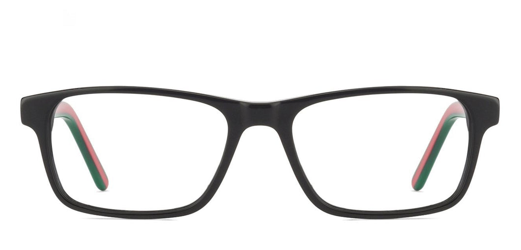 Black Rectangle Full Rim Unisex Eyeglasses by Vincent Chase VC-127529