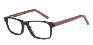 Black Rectangle Full Rim Unisex Eyeglasses by Vincent Chase VC-127529