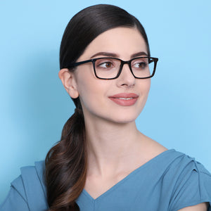 Tortoise Rectangle Full Rim Unisex Eyeglasses by Vincent Chase Online-127536