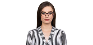 Black Rectangle Full Rim Unisex Eyeglasses by Vincent Chase Online-127537
