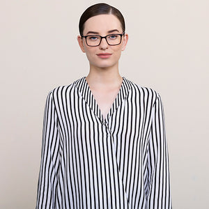 Black Rectangle Full Rim Unisex Eyeglasses by Vincent Chase Online-127537