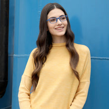Load image into Gallery viewer, Blue Rectangle Full Rim Unisex Eyeglasses by Lenskart Air Online-127488