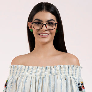 Black Wayfarer Full Rim Unisex Eyeglasses by Lenskart Air Online-127493