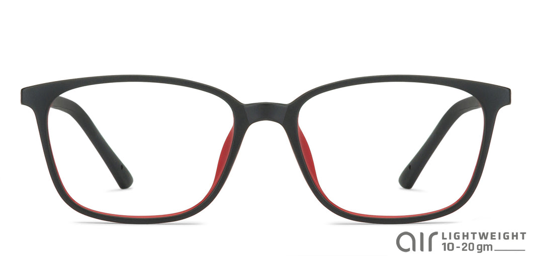Black Wayfarer Full Rim Unisex Eyeglasses by Lenskart Air Online-127493
