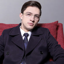 Load image into Gallery viewer, Gold Rectangle Rimless Unisex Eyeglasses by Vincent Chase VC-128035